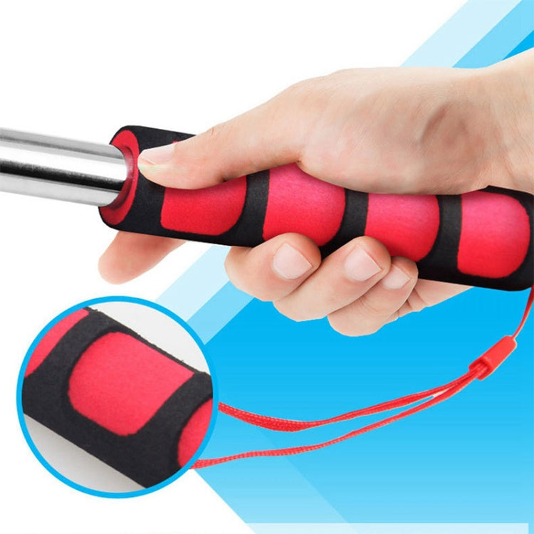 2.5M 10 Knots Telescopic Stainless Steel Rubber Sleeve Teaching Stick Guide Signal Flag, Random Color Delivery, 2.5M 10 Knots