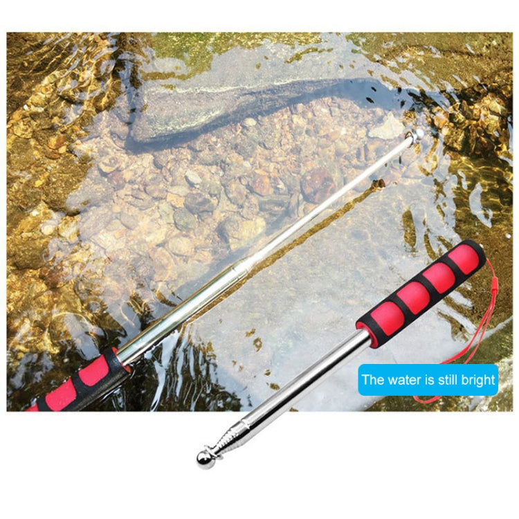 2M 9 Knots Telescopic Stainless Steel Rubber Sleeve Teaching Stick Guide Signal Flag, Random Color Delivery, 2M 9 Knots