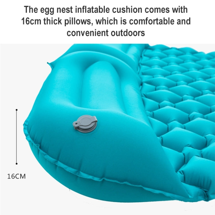 Outdoor Camping Foot-step Automatic Inflatable Cushion Portable TPU Inflatable Double Bed, Size: 195 x 119 x 16cm, Foot-step Emerald, Foot-step Peacock Blue, Foot-step Dark Blue, Foot-step Orange
