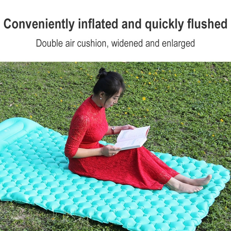 Outdoor Camping Foot-step Automatic Inflatable Cushion Portable TPU Inflatable Double Bed, Size: 195 x 119 x 16cm, Foot-step Emerald, Foot-step Peacock Blue, Foot-step Dark Blue, Foot-step Orange