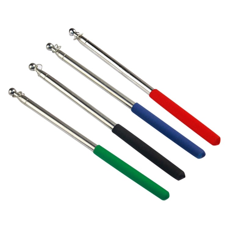 1.2M 6 Knots Telescopic Stainless Steel Rubber Sleeve Teaching Stick Guide Signal Flag, Random Color Delivery, 1.2M 6 Knots