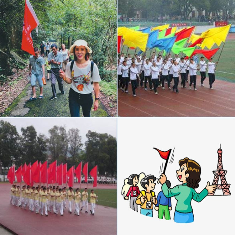 10 PCS 3M 3 Knots Multi-function Telescopic Stainless Steel Teaching Stick Guide Flagpole Signal Flag, 3M 3 Knots
