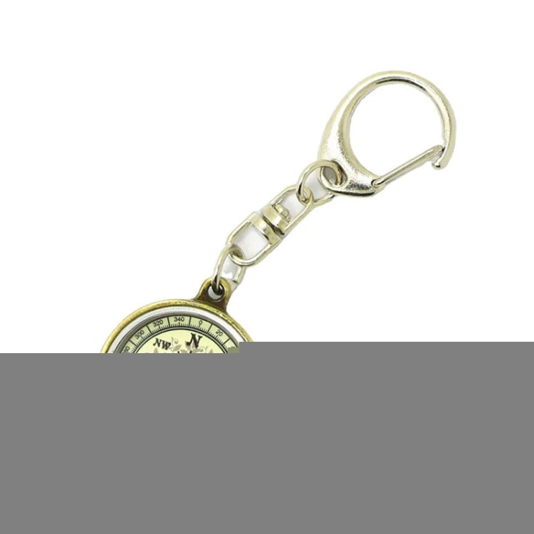 Nisa C25X Vintage Zinc Alloy Metal Compass with Keychain, C25X