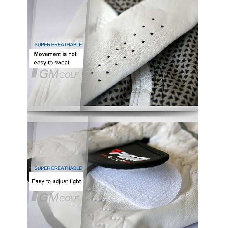 PGM Left Hand Sheepskin Anti-slip Particle Golf Men Gloves, Size: 26#, Size: 26#