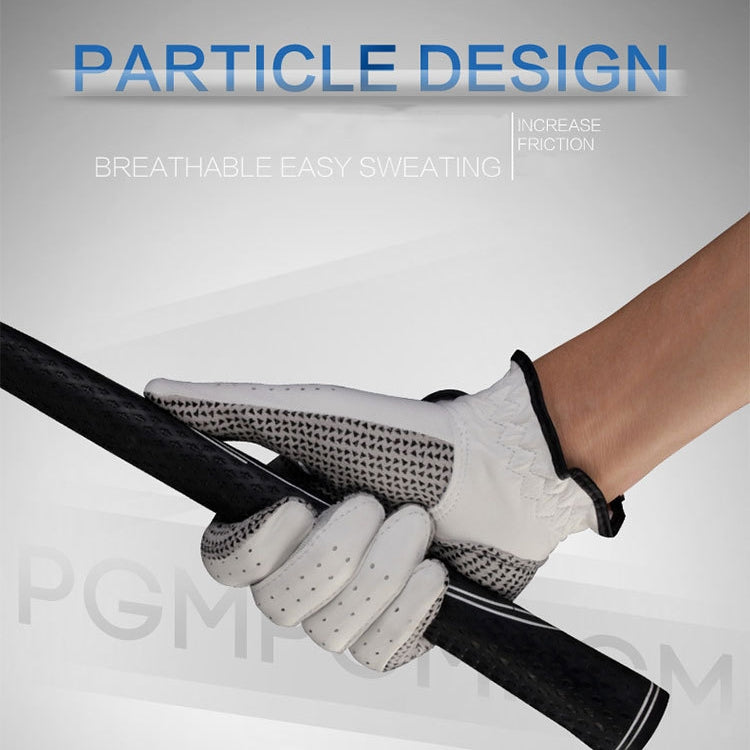 PGM Right Hand Sheepskin Anti-slip Particle Golf Men Gloves, Size: 24#, Size: 24#