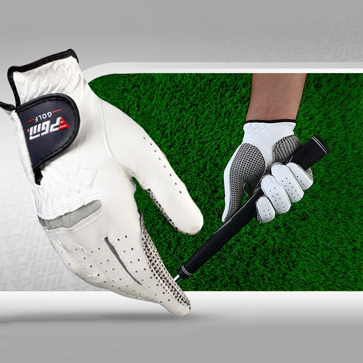 PGM Right Hand Sheepskin Anti-slip Particle Golf Men Gloves, Size: 25#, Size: 25#