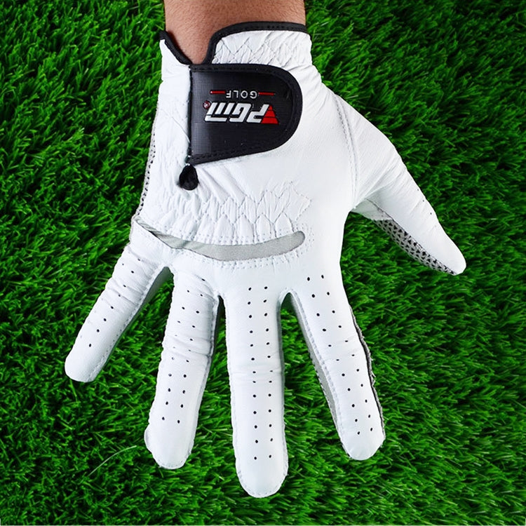 PGM Right Hand Sheepskin Anti-slip Particle Golf Men Gloves, Size: 27#, Size: 27#