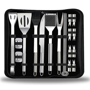 20 in 1 Outdoor Tableware Set Camping Barbecue Tableware Picnic Tool Set, 20 in 1