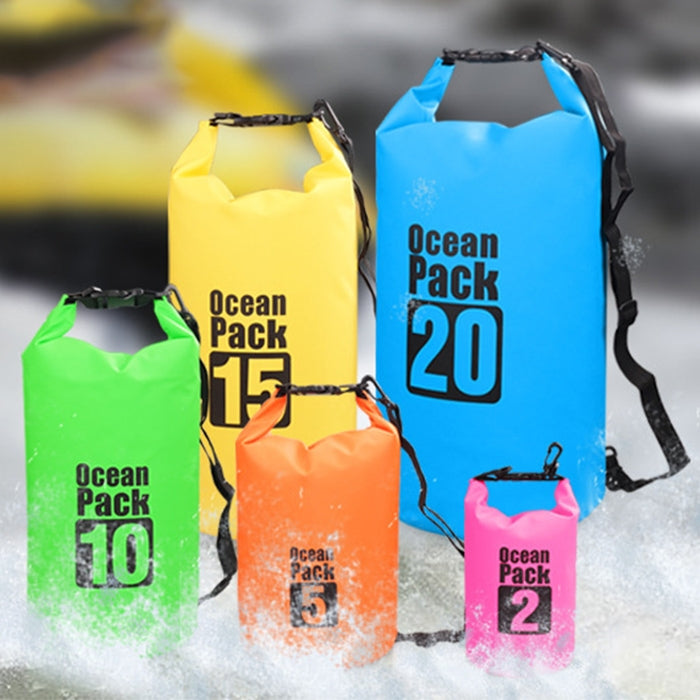 Outdoor Waterproof Single Shoulder Bag Dry Sack PVC Barrel Bag, Capacity: 3L, Capacity: 3L (Green), Capacity: 3L (Sky Blue), Capacity: 3L (Yellow), Capacity: 3L (Black), Capacity: 3L (Dark Blue), Capacity: 3L (Orange), Capacity: 3L (Pink)