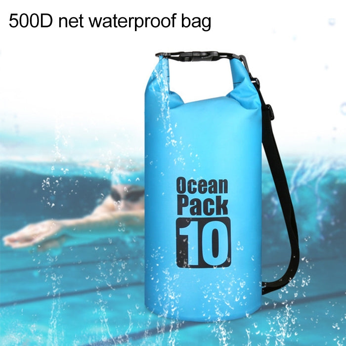 Outdoor Waterproof Single Shoulder Bag Dry Sack PVC Barrel Bag, Capacity: 10L, Capacity: 10L (Pink), Capacity: 10L (Black), Capacity: 10L (Dark Blue), Capacity: 10L (Orange), Capacity: 10L (Green), Capacity: 10L (Sky Blue), Capacity: 10L (Yellow)