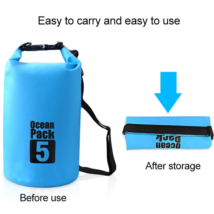 Outdoor Waterproof Single Shoulder Bag Dry Sack PVC Barrel Bag, Capacity: 15L, Capacity: 15L (Black), Capacity: 15L (Dark Blue), Capacity: 15L (Orange), Capacity: 15L (Pink), Capacity: 15L (Green), Capacity: 15L (Sky Blue), Capacity: 15L (Yellow)