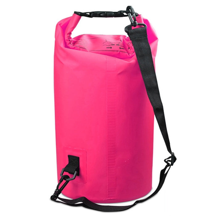 Outdoor Waterproof Double Shoulder Bag Dry Sack PVC Barrel Bag, Capacity: 30L, Capacity: 30L (Black), Capacity: 30L (Dark Blue), Capacity: 30L (Orange), Capacity: 30L (Pink), Capacity: 30L (Green), Capacity: 30L (Sky Blue), Capacity: 30L (Yellow)