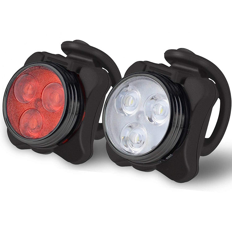 COB Lamp Bead 160LM USB Charging Four-speed Waterproof Bicycle Headlight / Taillight Set,  Red + White Light 650MA, Red + White Light