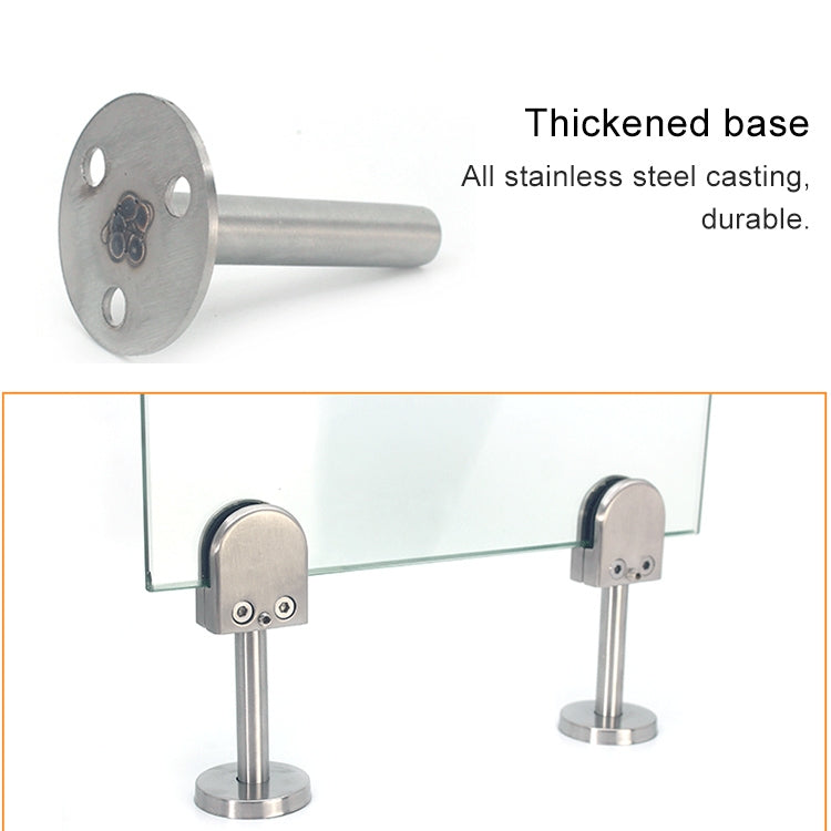 304 Stainless Steel Glass Fish Mouth Support Rod Fixing Clip with 14x40mm Rod, Specification: XL, XL, with 14x40mm Rod