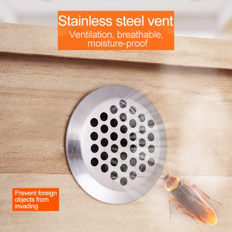 10pcs Flat Surface 29mm Cabinet Round Air Vent Stainless Steel Louvered Grille Cover Vents with Little Holes, 29mm Flat