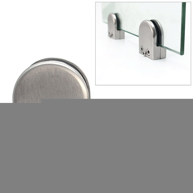 15-20mm Flat Bottom Matte Polished  201 Stainless Steel Fixed Clip Railing Glass Wood Layer Board Clamp Bracket, 15-20mm, Flat Bottom, 201 Stainless Steel