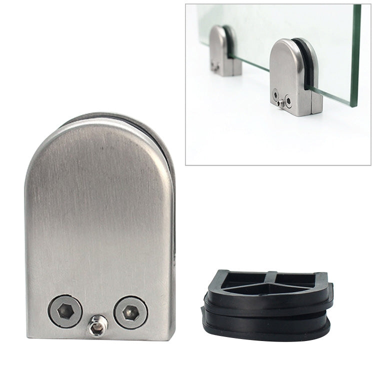 9-14mm Concave Curved Bottom Matte Polished 304 Stainless Steel Fixed Clip Railing Glass Wood Layer Board Clamp Bracket, 12-16mm, Curved Bottom, 304 Stainless Steel
