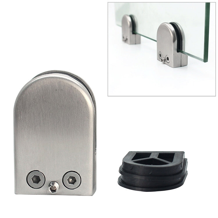 5-8mm Concave Curved Bottom Matte Polished 304 Stainless Steel Fixed Clip Railing Glass Wood Layer Board Clamp Bracket, 5-8mm, Curved Bottom, 304 Stainless Steel