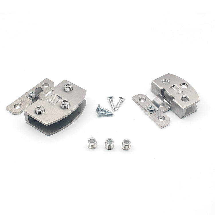 Open Hole Free Brushed Surface Glass Hinge, Size: L, 8-10mm, L