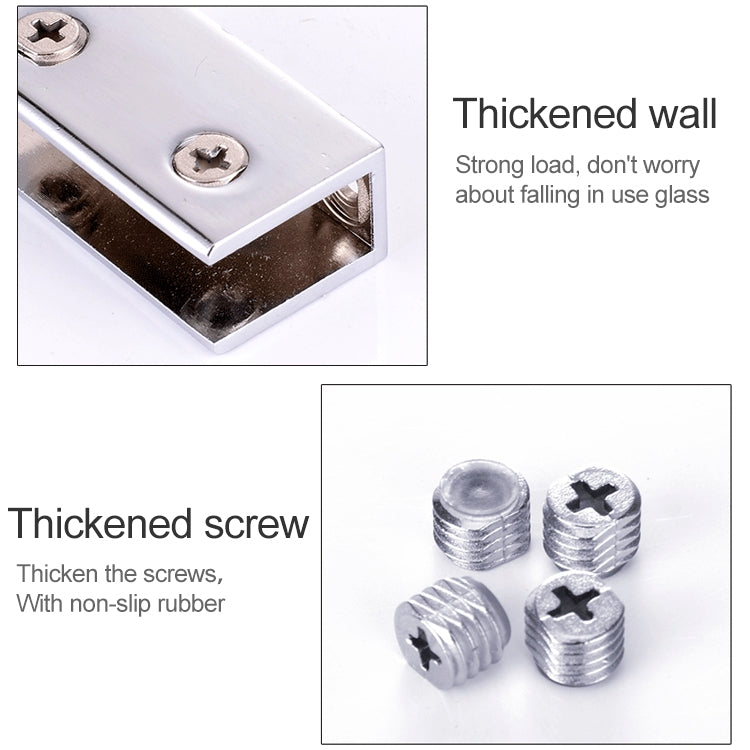 10 PCS Zinc Alloy Bright Fixed Bracket Connection 8mm Cylindrical Glass Fixing Clamp with Base, 8mm Cylindrical, with Base