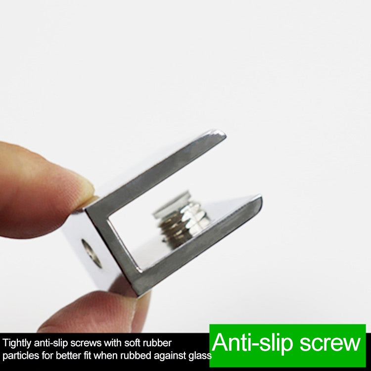 10 PCS Zinc Alloy Bright Fixed Bracket Connection 12mm Cylindrical Glass Fixing Clamp with Base, 12mm Cylindrical, with Base