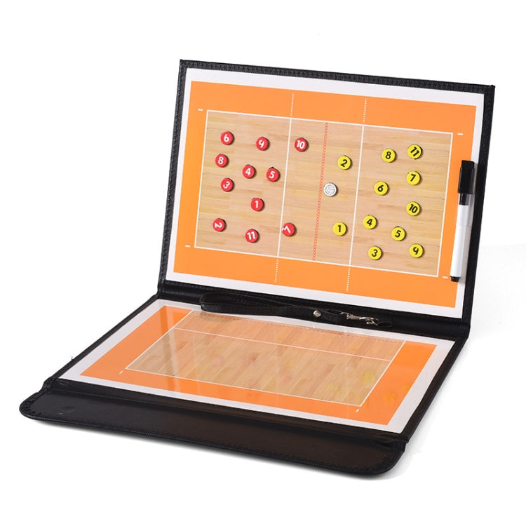Volleyball Coach Board  Plate Handball Coaching Sets Volley Ball Equipment Training Magnetic Grains & Pen, Color folding