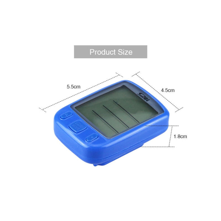 SUNDING 563A Bike Bicycle Waterproof Wired LCD Screen Luminous Mileage Speedometer Odometer, English Version, 563A(Black), 563A(Blue), 563A(Yellow)