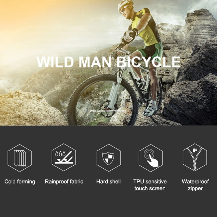 WILD MAN E1 Waterproof Front Bag MTB Mobile Phone Sets Bicycle Tube Bag Riding Accessories, E1 (Black), E1 (Red)
