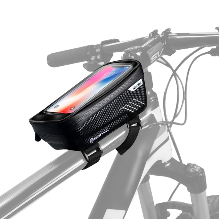 WILD MAN E2 Waterproof Front Bag MTB Mobile Phone Sets Bicycle Tube Bag Riding Accessories, E2 (Black), E2 (Red)