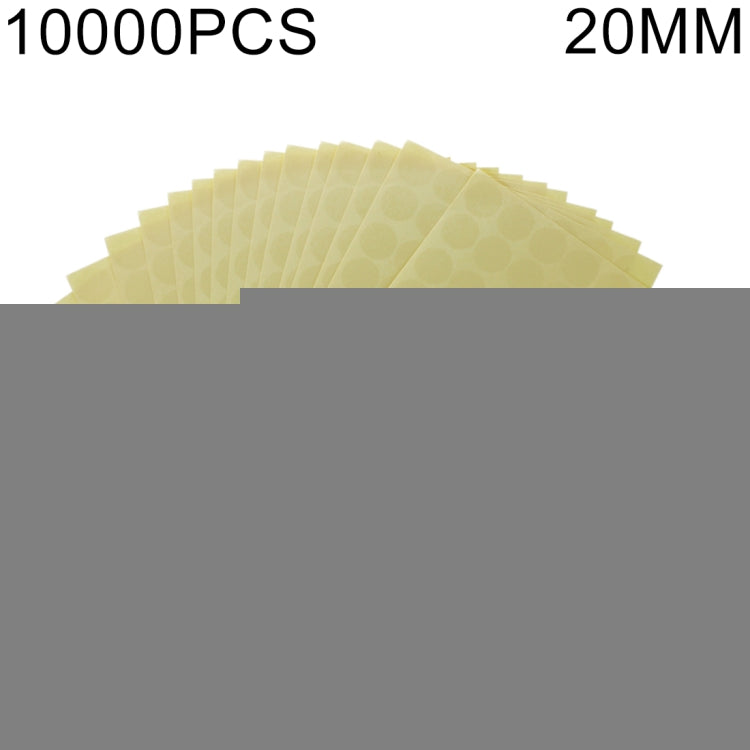 10000 PCS Transparent Round Shape Self-adhesive Sealing Sticker, Diameter: 20mm, Diameter: 20mm