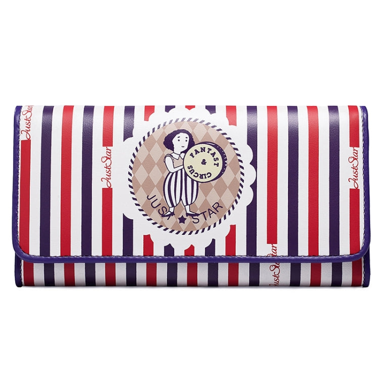 Just Star 3-fold Dreamlike Pattern Printing Long Wallet, 3-fold Wallet