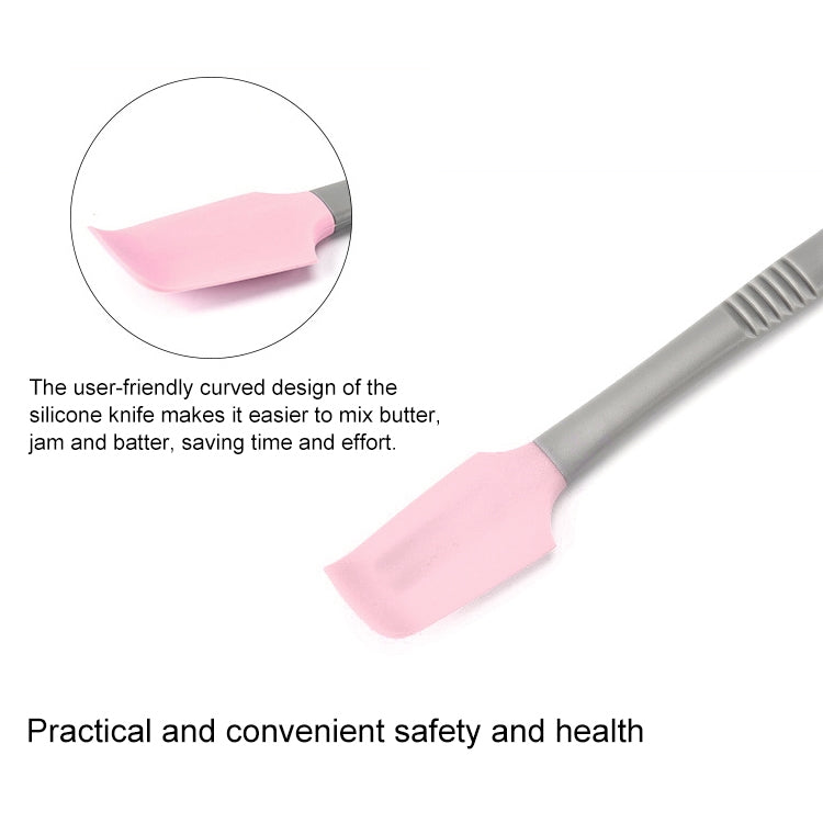 4 PCS Silicone Scraper Butter Spreader Knife Cake Smoother Cake Baking Tool, Silicone Scraper(Pink), Silicone Scraper(Blue)