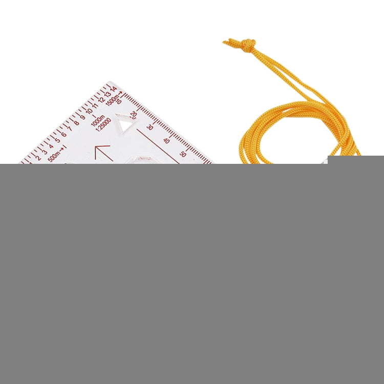 2 in 1 Compass with Map Measuring Ruler Lanyard Emergency Survival Tool, 2 in 1