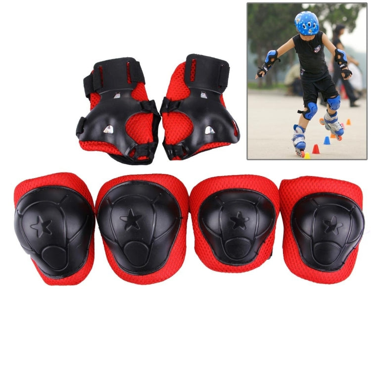 6 in 1 Roller Skate Knee & Elbow & Wrist Pads Protective Gear Sets, Gear Sets(Dark Blue), Gear Sets(Pink), Gear Sets(Black)