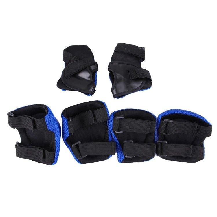 6 in 1 Roller Skate Knee & Elbow & Wrist Pads Protective Gear Sets, Gear Sets(Dark Blue), Gear Sets(Pink), Gear Sets(Black)