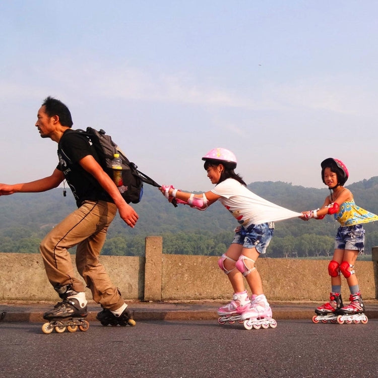 6 in 1 Roller Skate Knee & Elbow & Wrist Pads Protective Gear Sets, Gear Sets(Dark Blue), Gear Sets(Pink), Gear Sets(Black)