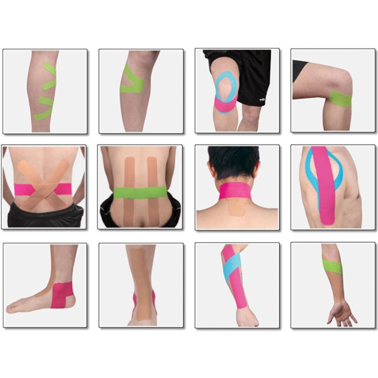 Waterproof Kinesiology Tape Sports Muscles Care Therapeutic Bandage, Size: 5m(L) x 5cm(W), Size: 5mx 5cm Orange, Size: 5mx 5cm Blue, Size: 5m x 5cm Magenta, Size: 5mx 5cm Apricot, Size: 5mx 5cm Black, Size: 5mx 5cm White, Size: 5mx 5cm Green           ...