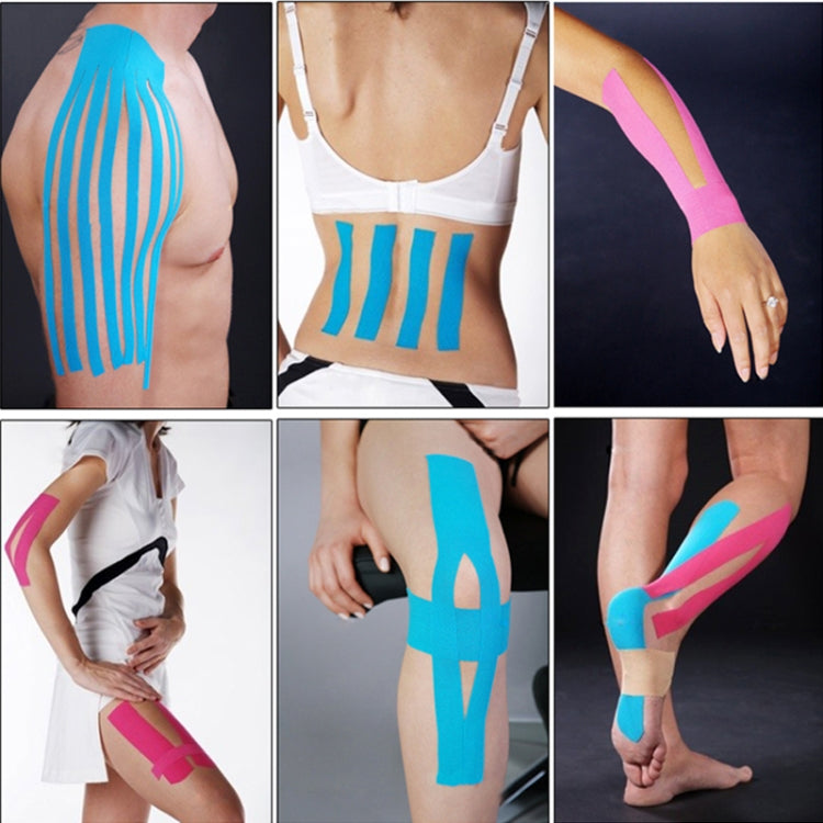 Waterproof Kinesiology Tape Sports Muscles Care Therapeutic Bandage, Size: 5m(L) x 5cm(W), Size: 5mx 5cm Orange, Size: 5mx 5cm Blue, Size: 5m x 5cm Magenta, Size: 5mx 5cm Apricot, Size: 5mx 5cm Black, Size: 5mx 5cm White, Size: 5mx 5cm Green           ...
