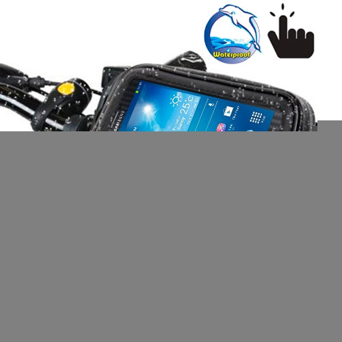 Bicycle Handlebar Mount Holder Waterproof / Sand-proof / Snow-proof / Dirt-proof Zipper Touch Bag, Suitable for Galaxy Note III / N9000 & Mega 6.3 / i9200, For  Note III
