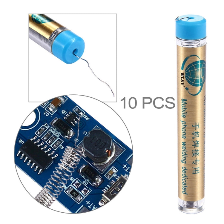WLXY 0.5mm Solder Wire Flux Tin Lead Melt Soldering Wire, 0.5mm, 10 PCS 0.5mm