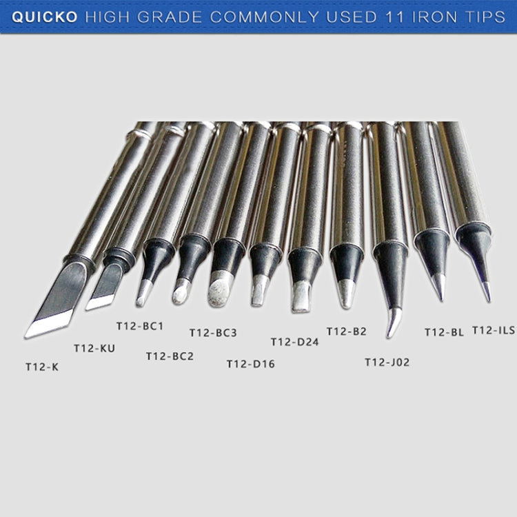 QUICKO T12-K Black Welding Lead-free Soldering Iron Tip, T12-K
