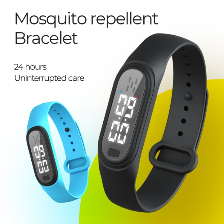 Q2 Outdoor Ultrasonic Electronic Mosquito Repellent Bracelet, Support Three-gear Mode & Time Display, Q2 (White), Q2 (Black), Q2 (Pink), Q2 (Blue)