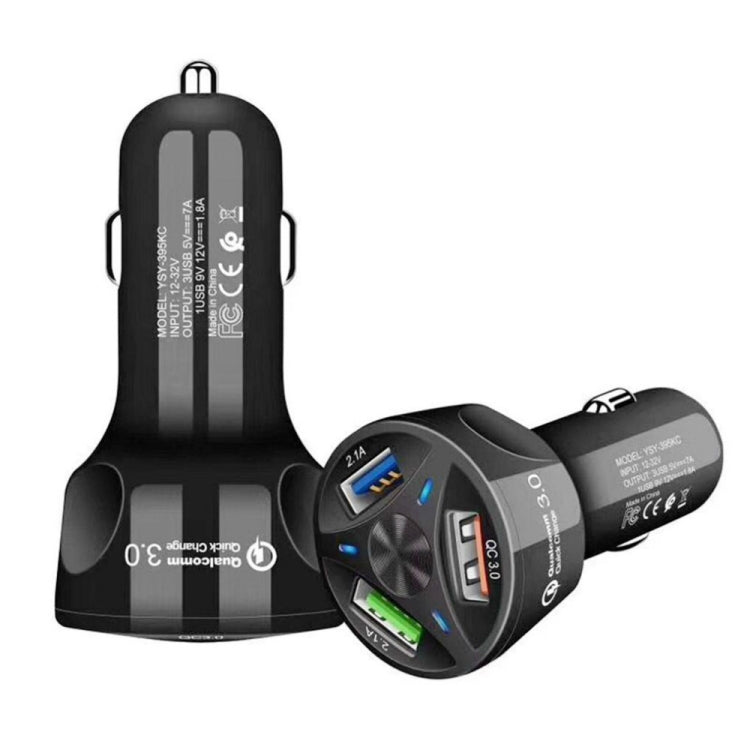 QC3.0 3 USB 35W High Power Vehicle Charger / Mobile Phone Tablet Universal Vehicle Charger