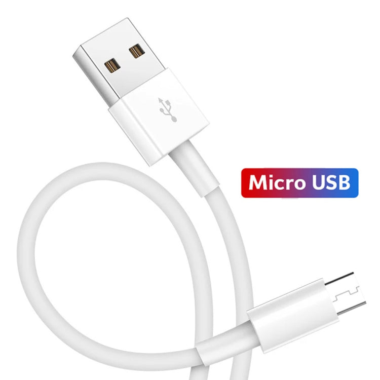 YSY-312 2 in 1 18W Portable QC3.0 Dual USB Car Charger + 1m 3A USB to Micro USB Data Cable Set, with Micro USB Cable