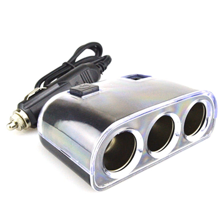 Car Cigarette Lighter Splitter Adapter 3 Socket Cigarette Lighter Splitter Dual USB Car Charger On/Off Switches 12V Car Splitter Adapter, 1505