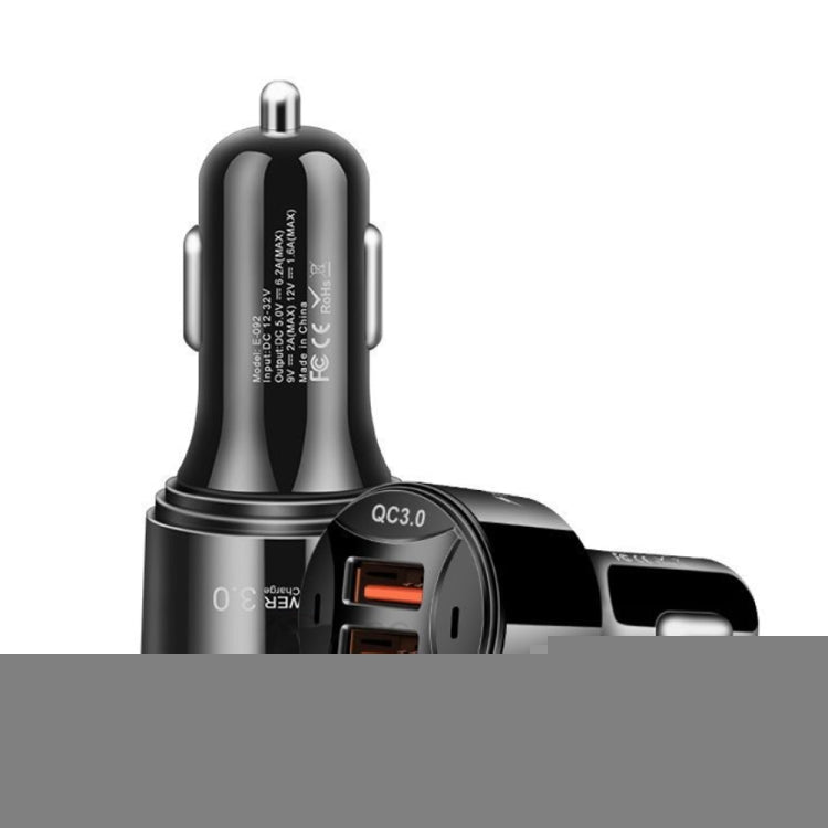 TE-092 36W Dual QC3.0 USB Fast Car Charger, TE-092