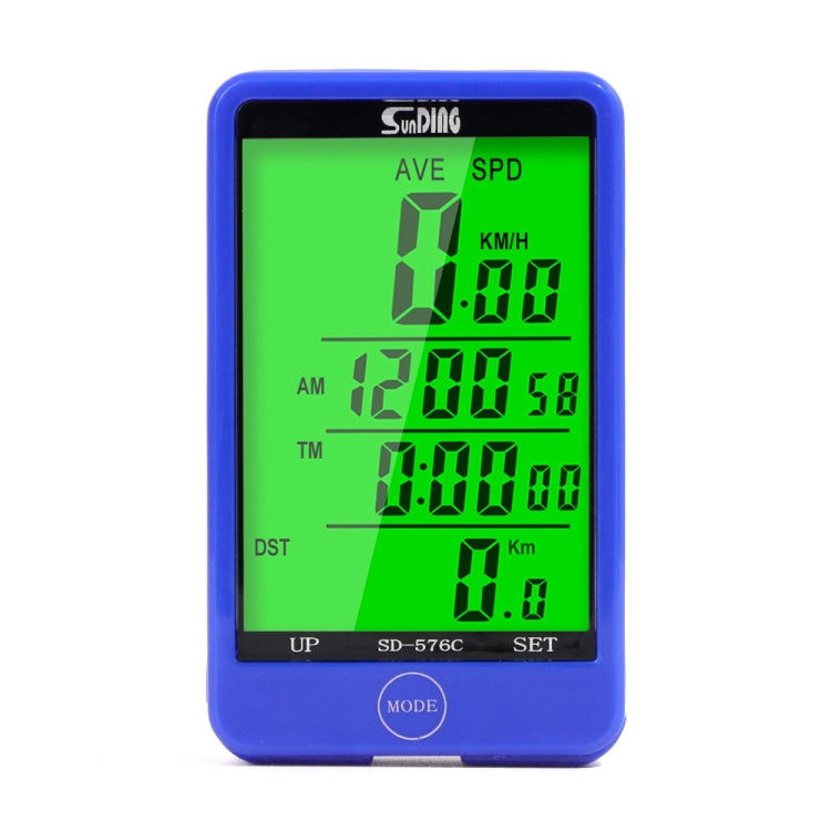 SD-576C Bicycle LCD Backlight Stopwatch Bike Speedometer Cycling Odometer Stopwatch, SD-576C (Black), SD-576C (Blue), SD-576C (Yellow)