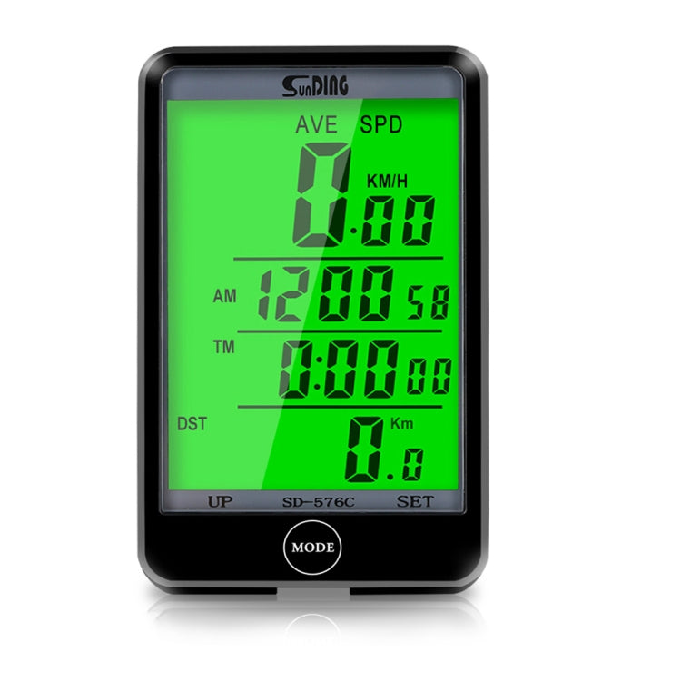 SD-576C Bicycle LCD Backlight Stopwatch Bike Speedometer Cycling Odometer Stopwatch, SD-576C (Black), SD-576C (Blue), SD-576C (Yellow)