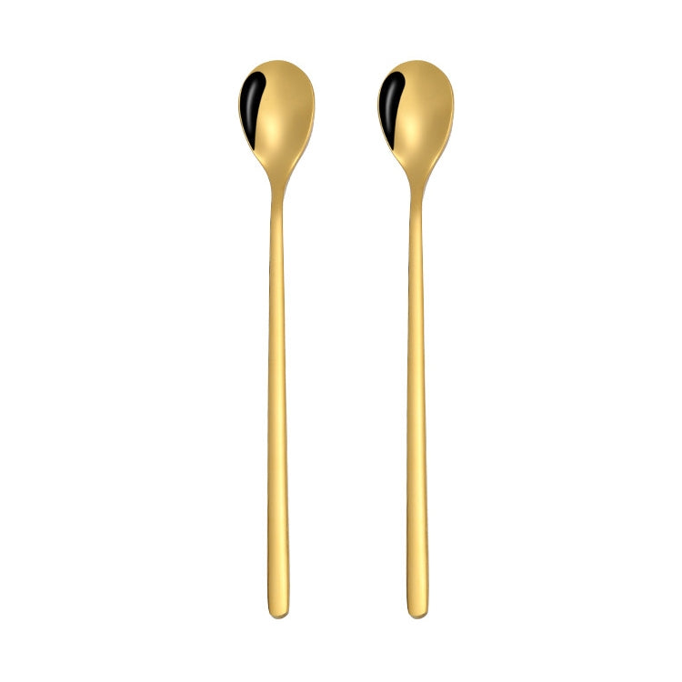 2 PCS Stainless Steel Spoon Creative Coffee Spoon Bar Ice Spoon Gold Plated Long Stirring Spoon, Pointed Spoon Silver, Square Spoon Silver, Round Spoon Gold, Pointed Spoon Gold, Square Spoon Gold, Pointed Spoon Rose Gold, Square Spoon Rose Gold