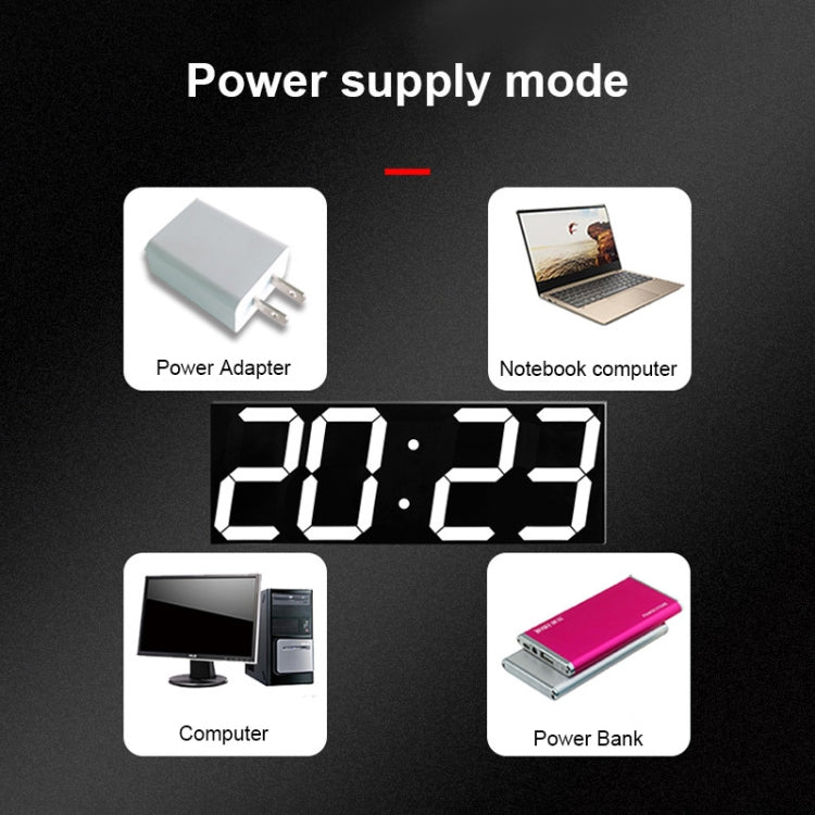 LED Digital Clock Living Room Wall Clock Creative WIFI Clock US Plug, 4 Bit WIFI Hollow White, 4 Bit WIFI Hollow Red, 4 Bit WIFI Sealed Box White